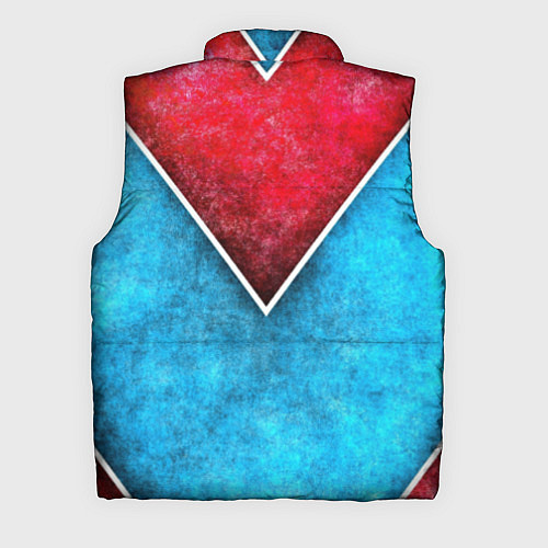 Мужской жилет Grunge superhero line - геометрические линии / 3D-Красный – фото 2