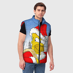 Мужской жилет Санта Гомер, цвет: 3D-красный — фото 2