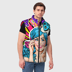 Мужской жилет Pop art, цвет: 3D-красный — фото 2