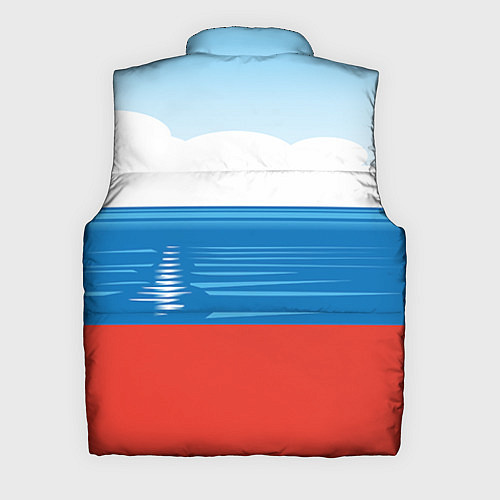 Мужской жилет Россия: Триколор армии / 3D-Черный – фото 2