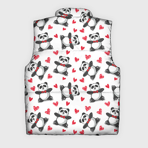Мужской жилет Любимые панды / 3D-Красный – фото 2