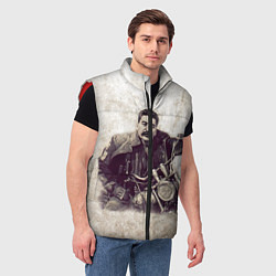 Мужской жилет Сталин байкер, цвет: 3D-красный — фото 2