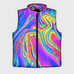 Мужской жилет Цветные разводы, цвет: 3D-светло-серый