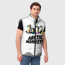 Мужской жилет Arctic Monkeys: Music Wave, цвет: 3D-светло-серый — фото 2