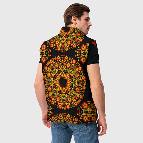 Мужской жилет Хохлома Роспись / 3D-Красный – фото 4