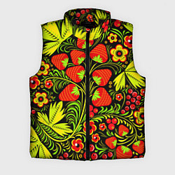 Мужской жилет Хохлома: земляника