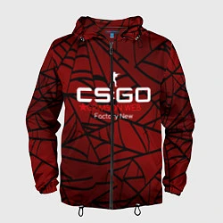 Ветровка с капюшоном мужская Cs:go - Crimson Web Style Factory New Кровавая пау, цвет: 3D-черный