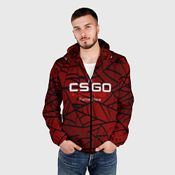 Ветровка с капюшоном мужская Cs:go - Crimson Web Style Factory New Кровавая пау, цвет: 3D-черный — фото 2