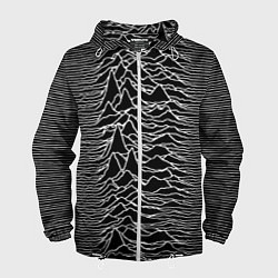 Ветровка с капюшоном мужская Joy Division: Unknown Pleasures, цвет: 3D-белый