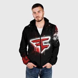 Ветровка с капюшоном мужская FaZe Clan: Black collection, цвет: 3D-черный — фото 2