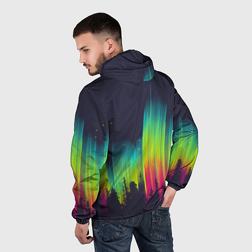 Мужская ветровка Северное сияние / 3D-Черный – фото 4