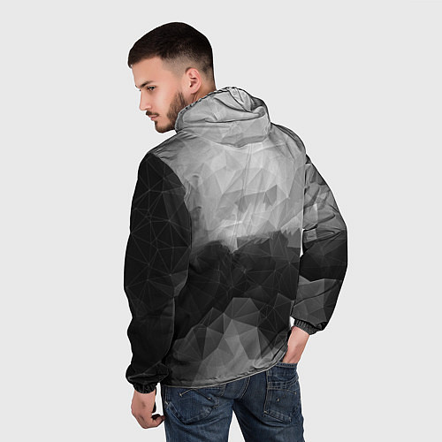 Мужская ветровка Polygon gray / 3D-Черный – фото 4
