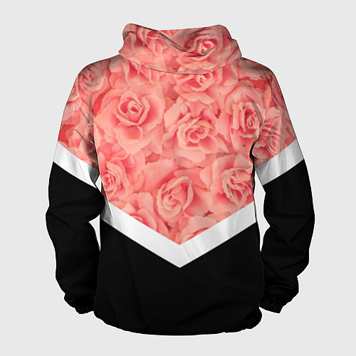 Мужская ветровка Розовые розы / 3D-Белый – фото 2