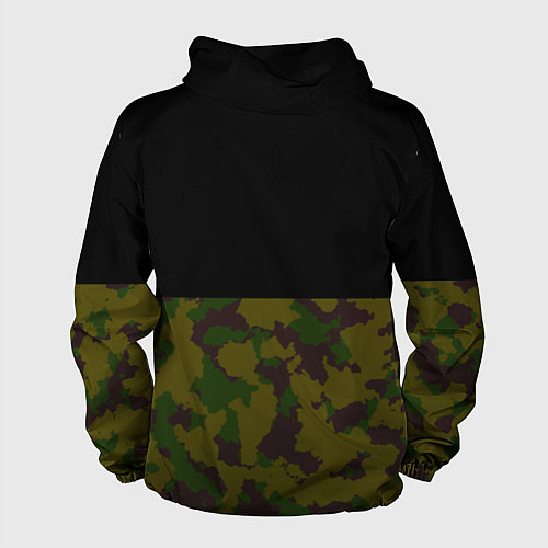 Мужская ветровка Лесной Камуфляж 1 / 3D-Черный – фото 2