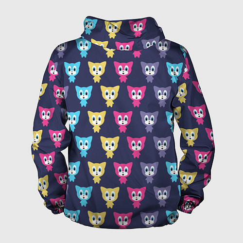 Мужская ветровка Разноцветные котята / 3D-Черный – фото 2