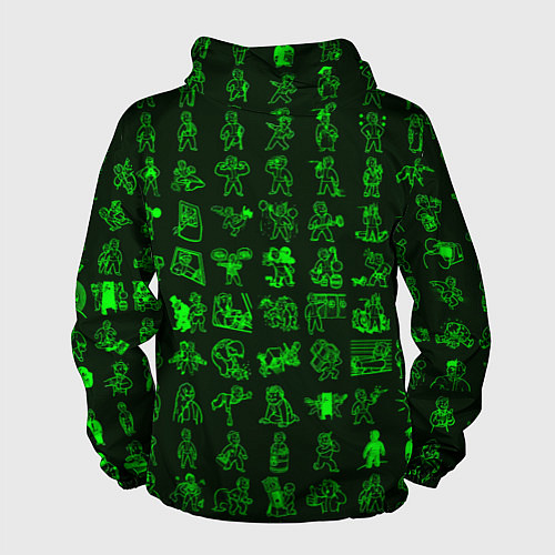 Мужская ветровка Персонажи Fallout / 3D-Белый – фото 2