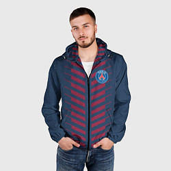 Ветровка с капюшоном мужская FC PSG: Creative, цвет: 3D-черный — фото 2