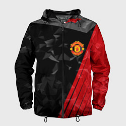 Ветровка с капюшоном мужская FC Manchester United: Abstract, цвет: 3D-черный