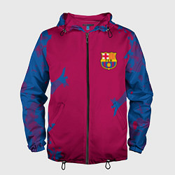 Ветровка с капюшоном мужская FC Barcelona: Purple Original, цвет: 3D-черный