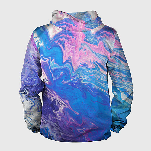 Мужская ветровка Tie-Dye Blue & Violet / 3D-Белый – фото 2