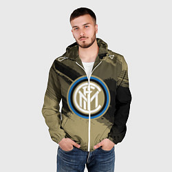 Ветровка с капюшоном мужская FC Inter: Dark Sport, цвет: 3D-белый — фото 2