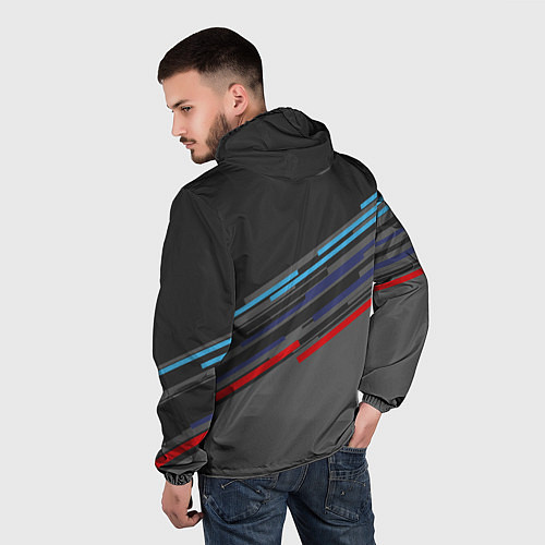 Мужская ветровка BMW BRAND COLOR / 3D-Черный – фото 4