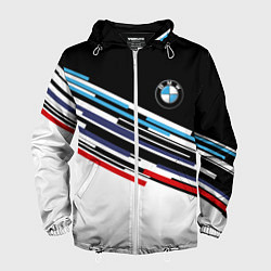 Ветровка с капюшоном мужская BMW BRAND COLOR БМВ, цвет: 3D-белый