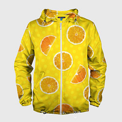 Ветровка с капюшоном мужская Апельсиновое настроение, цвет: 3D-белый