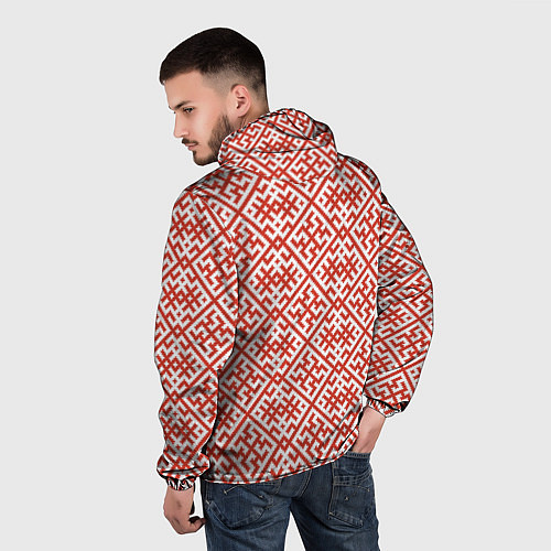 Мужская ветровка Духобор: Обережная вышивка / 3D-Черный – фото 4