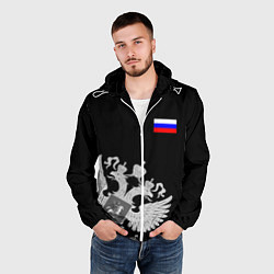 Ветровка с капюшоном мужская Russia: Black Collection, цвет: 3D-белый — фото 2