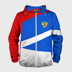 Ветровка с капюшоном мужская Russia: Light Sport, цвет: 3D-белый