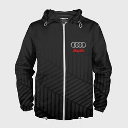 Ветровка с капюшоном мужская Audi: Grey Collection, цвет: 3D-белый