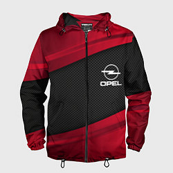 Ветровка с капюшоном мужская Opel: Red Sport, цвет: 3D-черный