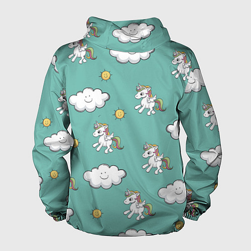 Мужская ветровка Love of Unicorns / 3D-Белый – фото 2