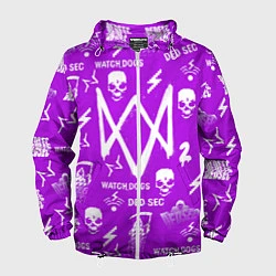 Мужская ветровка Watch Dogs 2: Violet Pattern