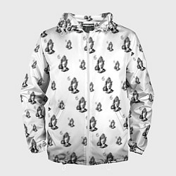 Ветровка с капюшоном мужская Drake - six, цвет: 3D-белый
