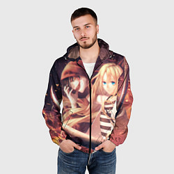 Ветровка с капюшоном мужская Satsuriku no Tenshi, цвет: 3D-черный — фото 2