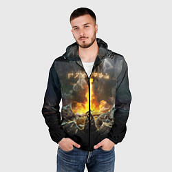 Ветровка с капюшоном мужская TES: Dragon Flame, цвет: 3D-черный — фото 2