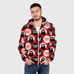 Ветровка с капюшоном мужская Kumamon Pattern, цвет: 3D-белый — фото 2