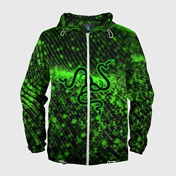 Ветровка с капюшоном мужская RAZER: Snake Style, цвет: 3D-белый