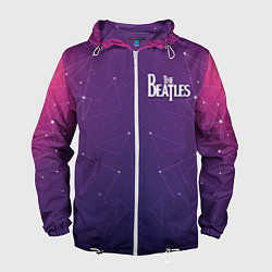 Ветровка с капюшоном мужская The Beatles: Neon Style, цвет: 3D-белый