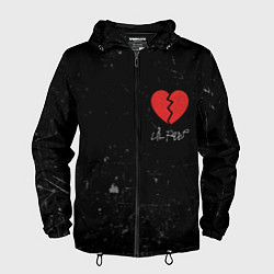 Ветровка с капюшоном мужская Lil Peep: Broken Heart, цвет: 3D-черный