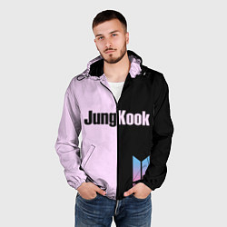 Ветровка с капюшоном мужская BTS Jung Kook, цвет: 3D-черный — фото 2