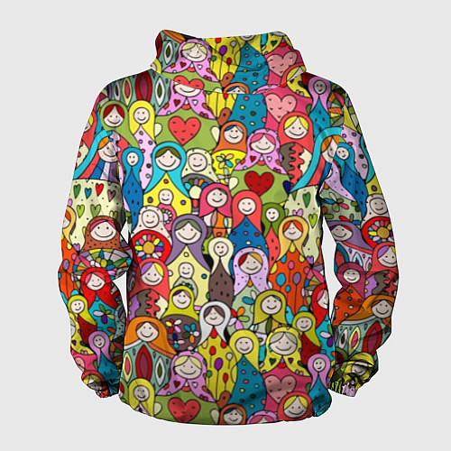 Мужская ветровка Весёлые матрешки / 3D-Белый – фото 2