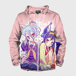 Ветровка с капюшоном мужская No Game No Life, цвет: 3D-белый