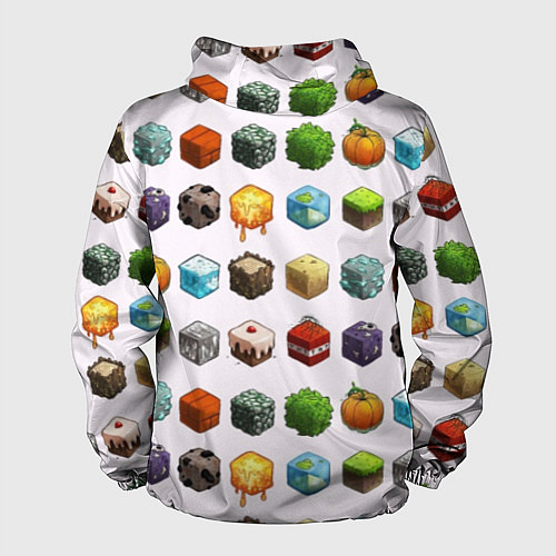Мужская ветровка Minecraft Cubes / 3D-Белый – фото 2