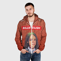 Ветровка с капюшоном мужская Billie Eilish, цвет: 3D-белый — фото 2