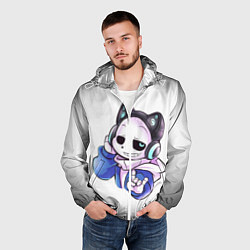 Ветровка с капюшоном мужская UNDERTALE, цвет: 3D-белый — фото 2