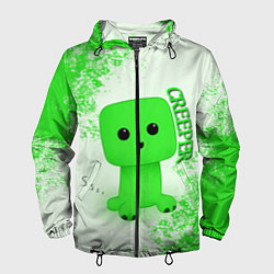 Ветровка с капюшоном мужская MINECRAFT CREEPER, цвет: 3D-черный