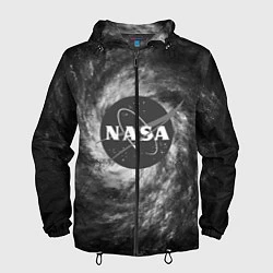 Ветровка с капюшоном мужская NASA, цвет: 3D-черный